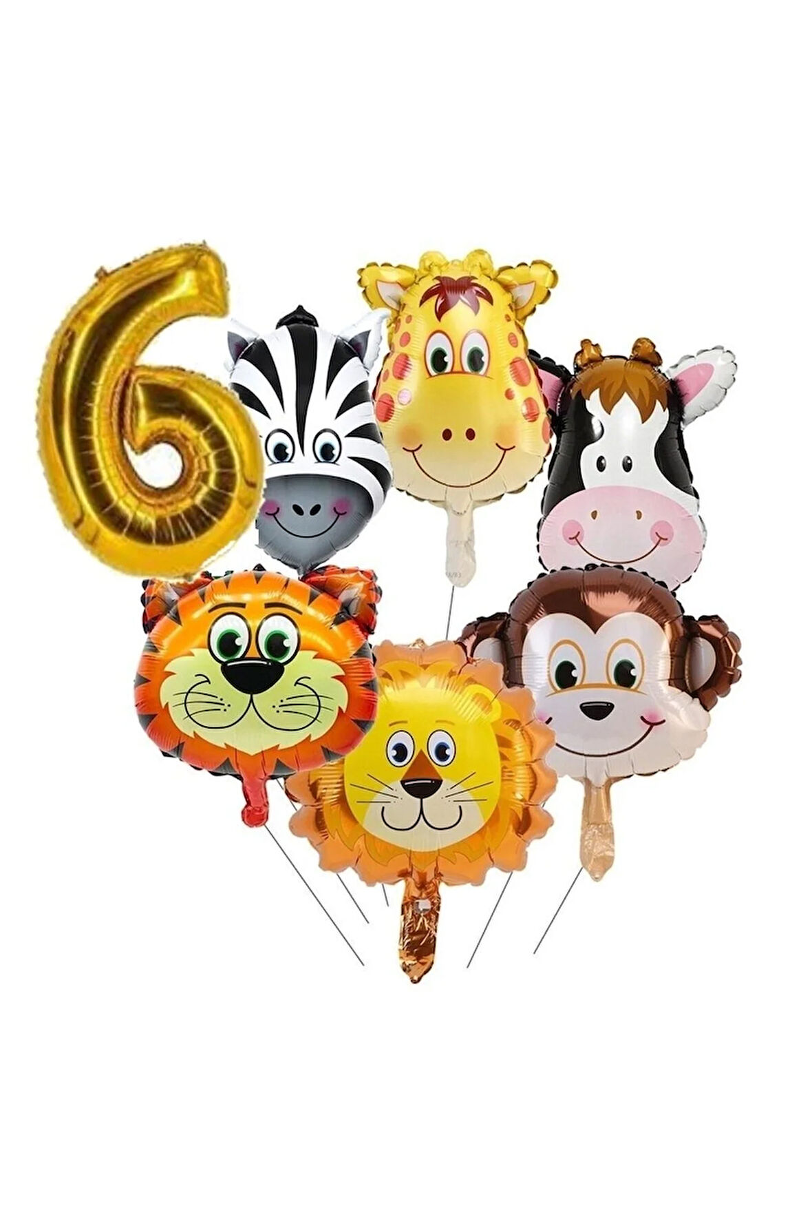 Safari Fiğürlü 6 Yaş Balon Seti