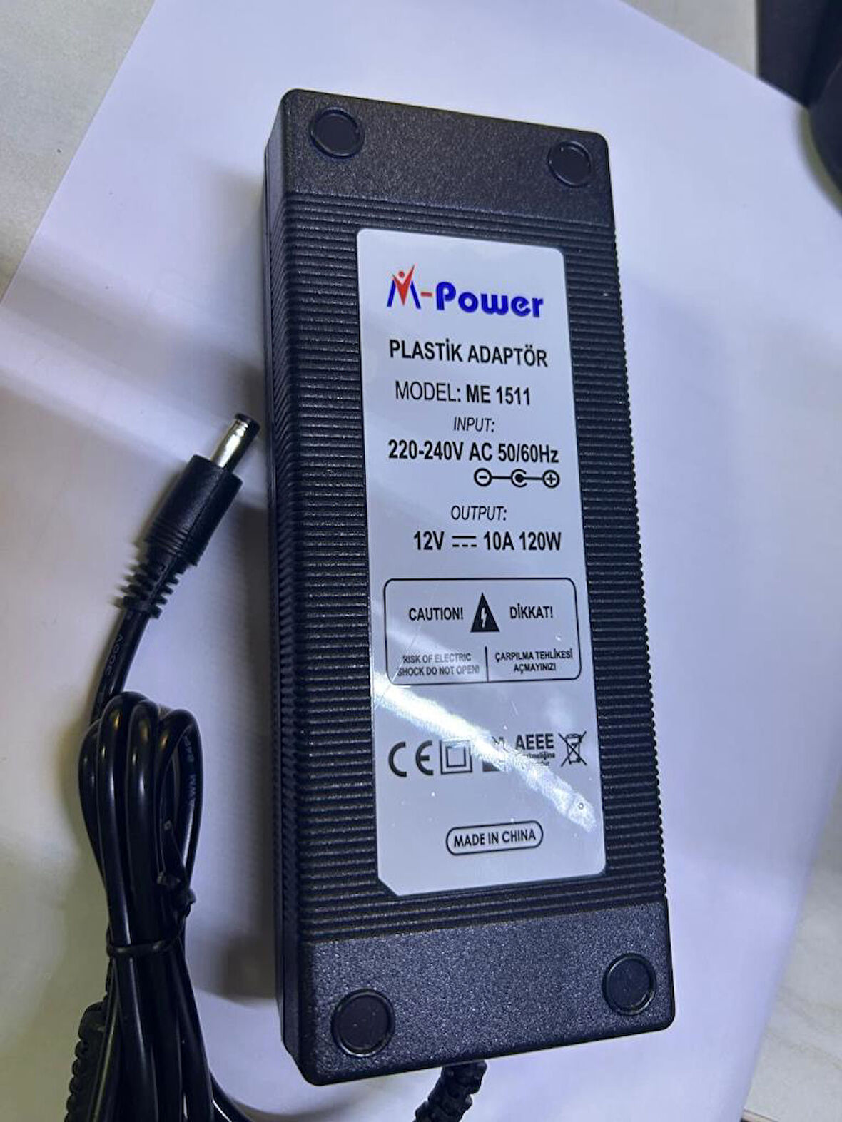 SMPS ADAPTÖR 12V DC 10A   Switchmode LAPTOP TİP M-POWER