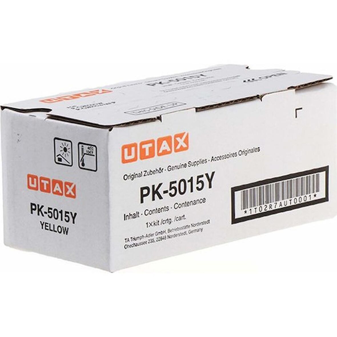 Utax PK-5015Y P-C2566/P-C2650/P-C2655 Sarı Spot Orjinal Toner 3.000 Sayfa 1T02R7AUT0