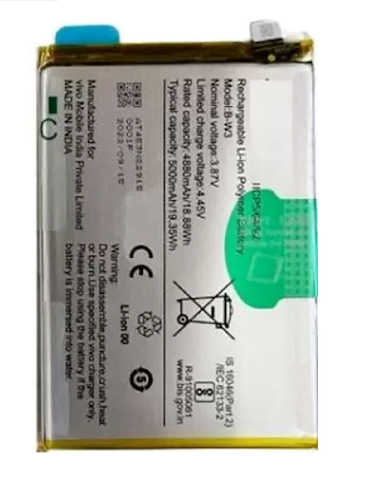 Vivo Y22 Uyumlu Batarya Pil Sıfır Orijinal