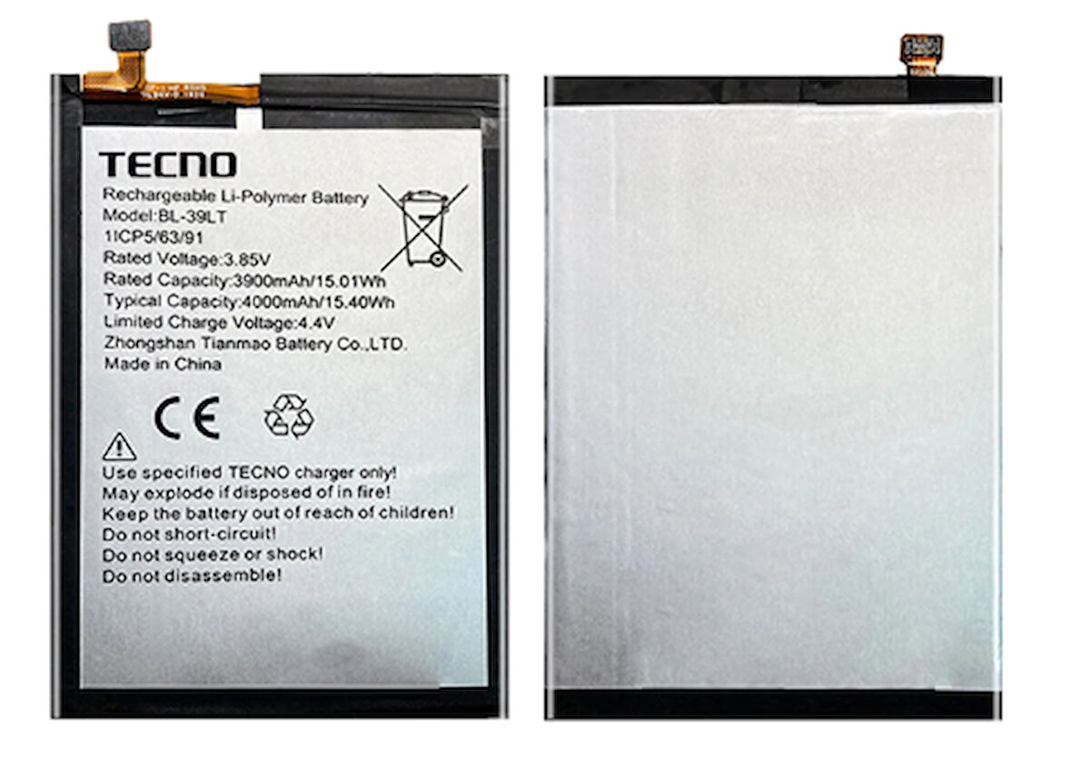 Tecno Camon 12 Uyumlu Batarya Pil Sıfır Orijinal