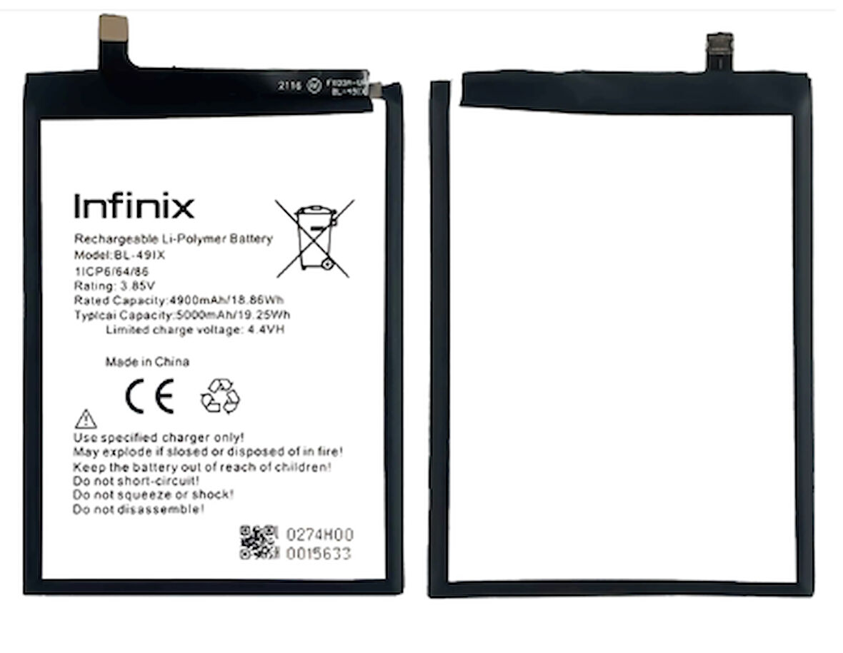 Infinix ZERO X Uyumlu Batarya Pil Sıfır Orijinal