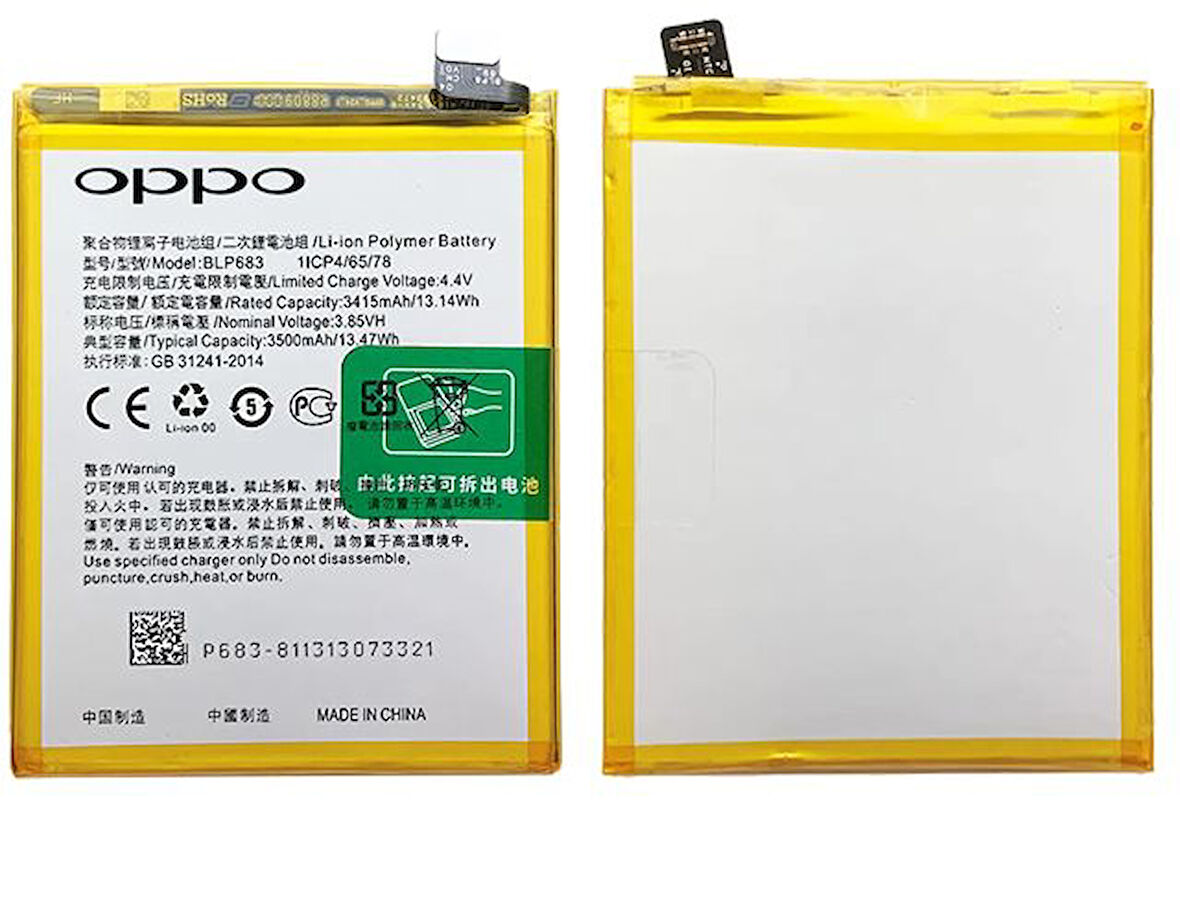 Oppo A7x Uyumlu Batarya Pil Sıfır Orijinal