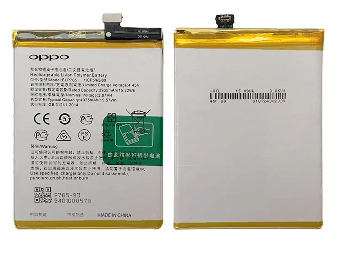 Oppo A91 Uyumlu Batarya Pil Sıfır Orijinal