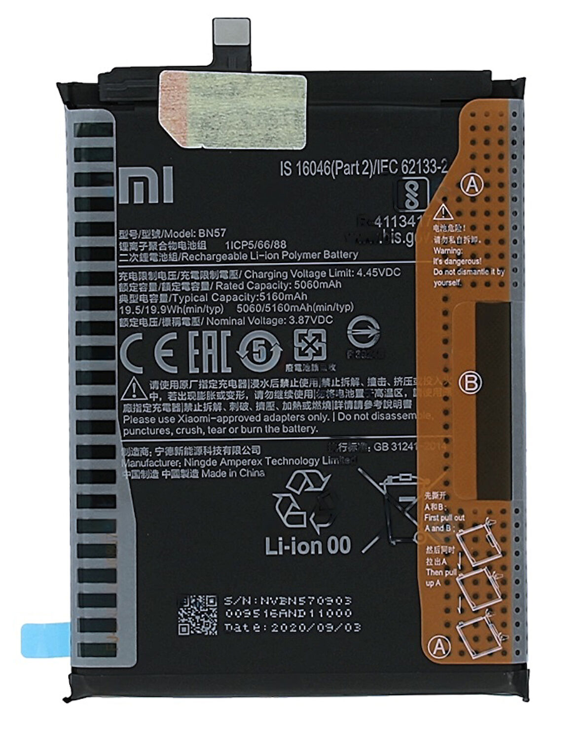 Xiaomi POCO X3 - BN 57 - Uyumlu Batarya Pil Sıfır Orijinal