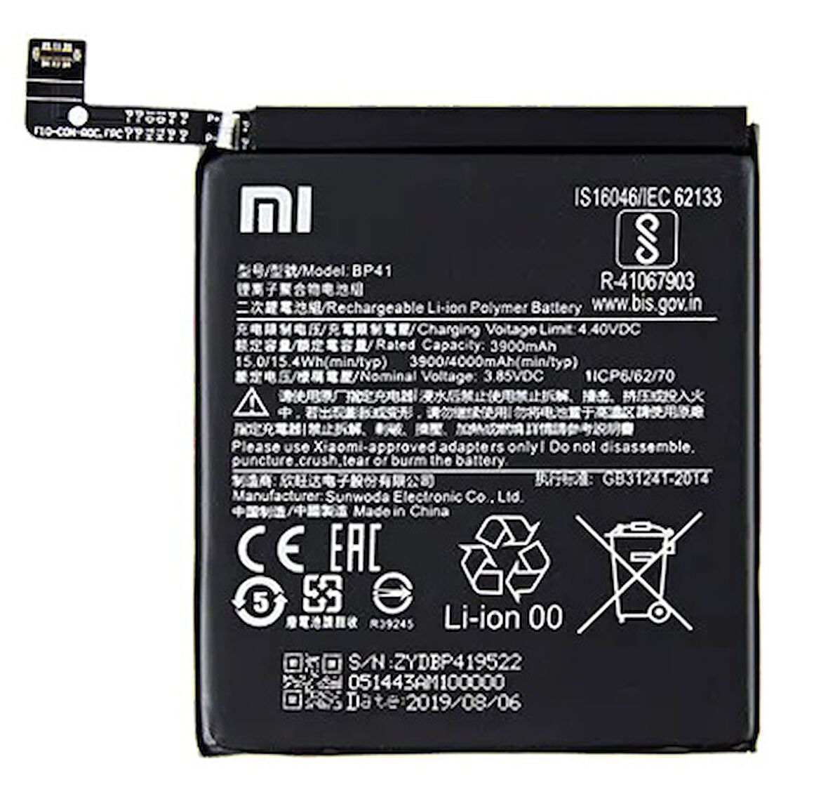 Xiaomi Mİ 9T - BP 41 - Uyumlu Batarya Pil Sıfır Orijinal