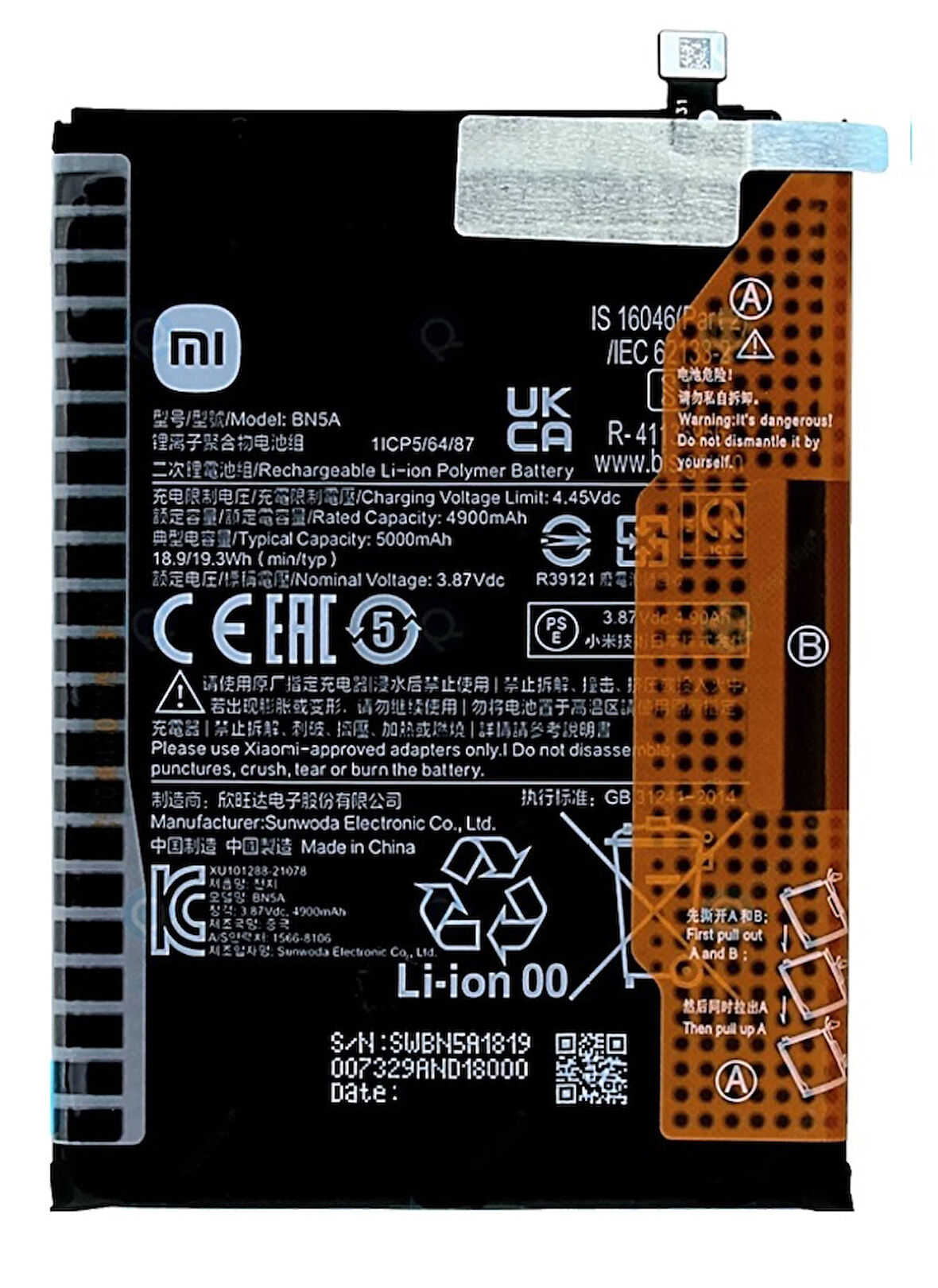 Xiaomi Redmi NOTE 10 5G - BN 5A - Uyumlu Batarya Pil Sıfır Orijinal