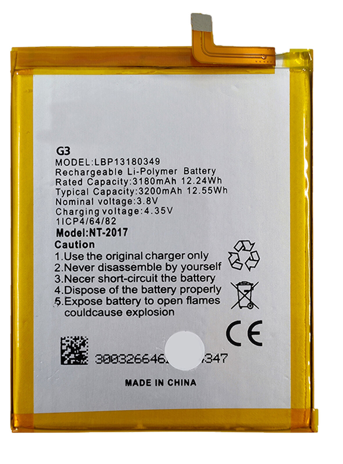 Casper Via G3 Uyumlu Batarya Pil Sıfır Orijinal