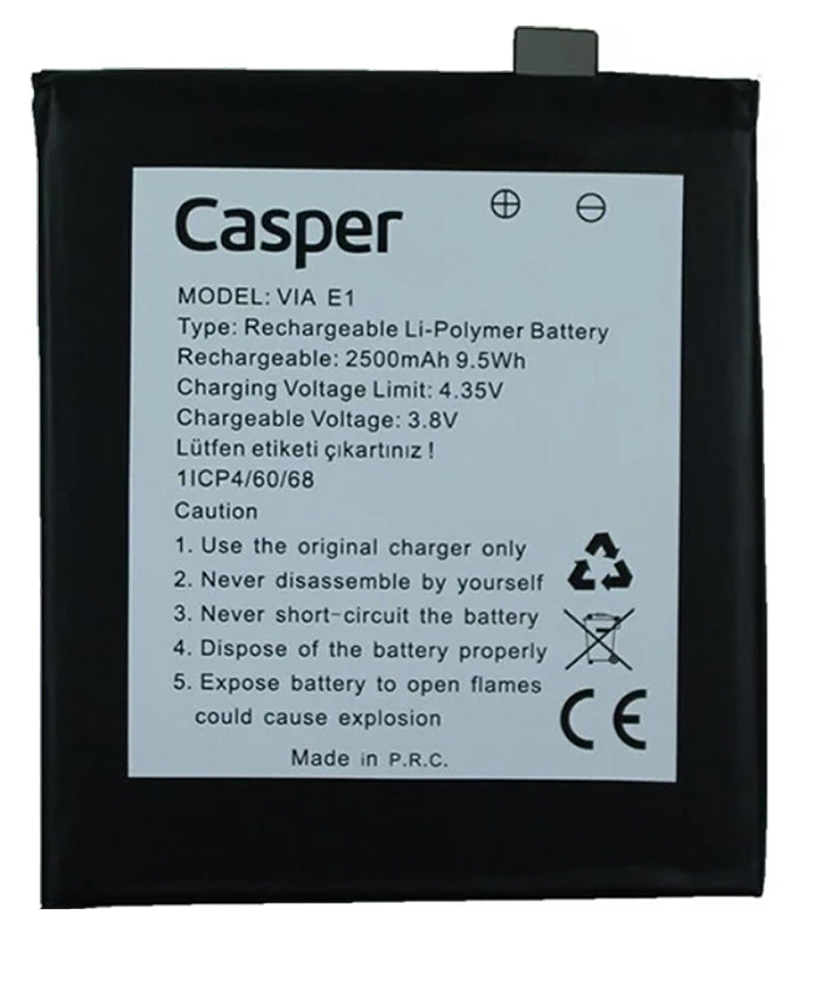 Casper Via E1 Uyumlu Batarya Pil Sıfır Orijinal