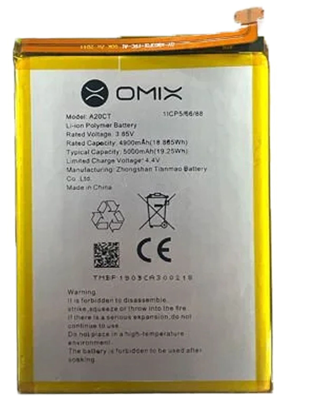 Omix 500 Uyumlu Batarya Pil Sıfır Orijinal