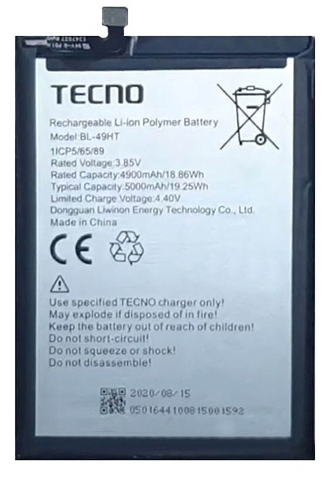 Tecno Spark 6 Uyumlu Batarya Pil Sıfır Orijinal