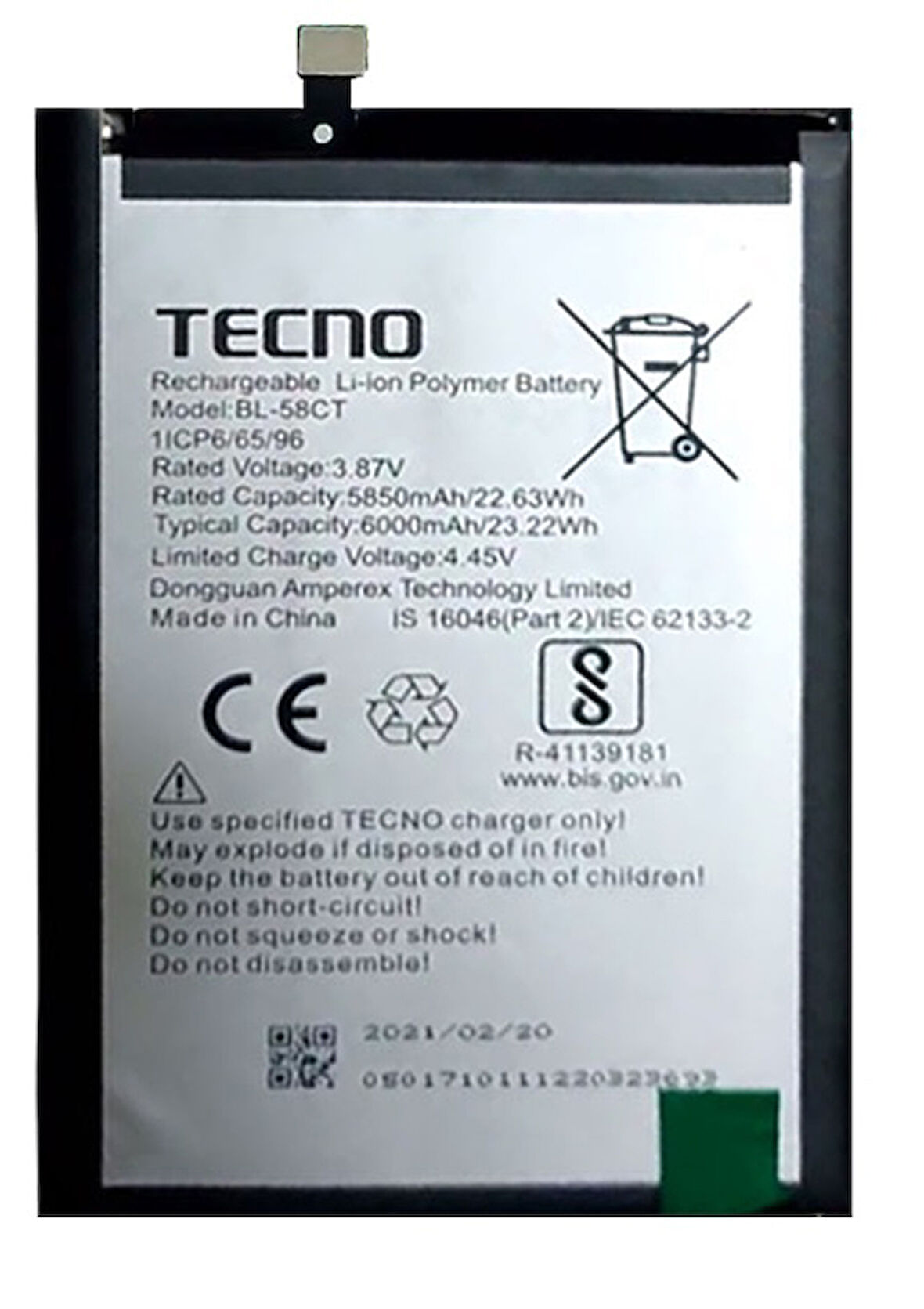 Tecno Spark 7T Uyumlu Batarya Pil Sıfır Orijinal