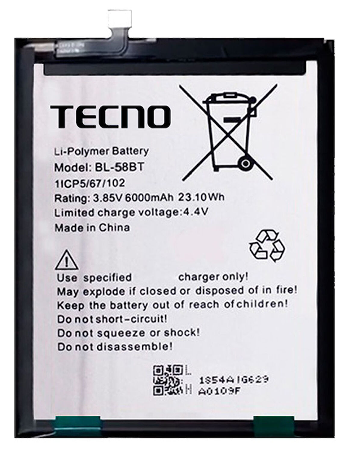 Tecno Pova Uyumlu Batarya Pil Sıfır Orijinal