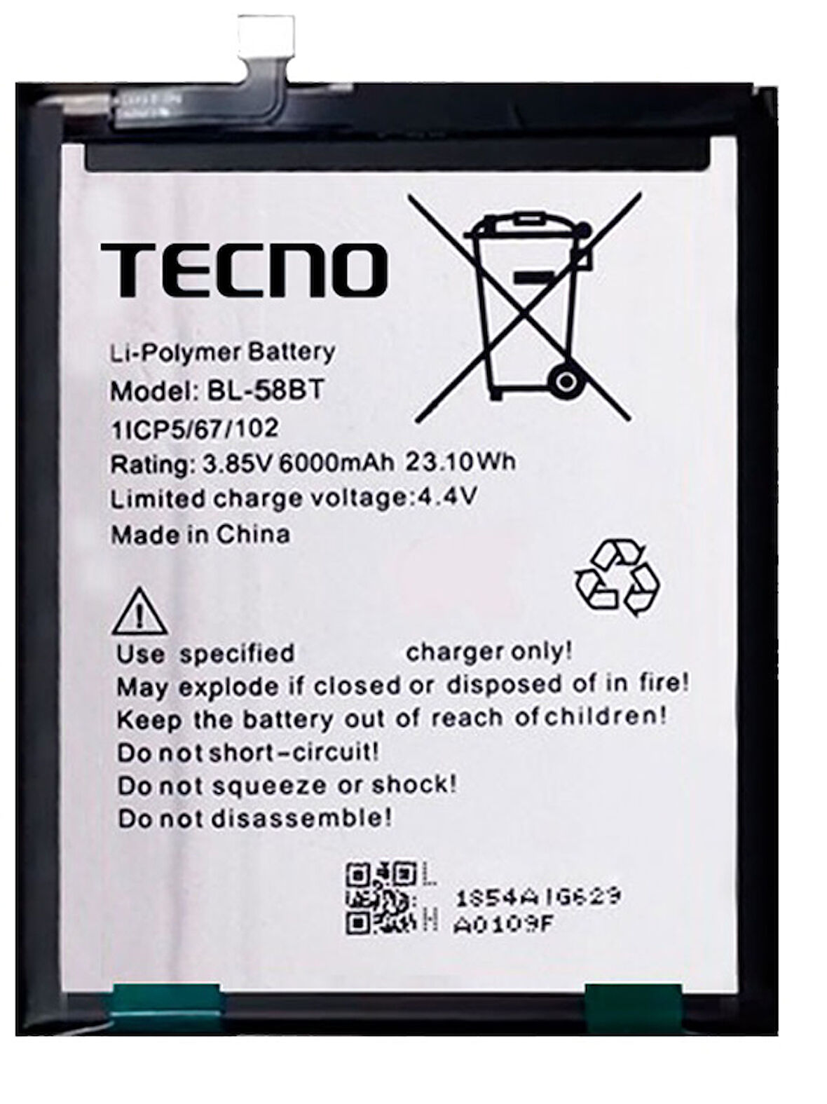 Tecno Pova NEO 2 Uyumlu Batarya Pil Sıfır Orijinal