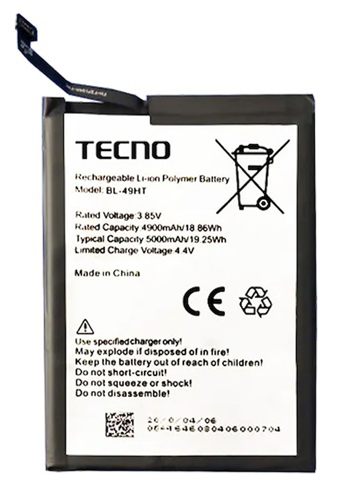 Tecno Camon 16 Uyumlu Batarya Pil Sıfır Orijinal