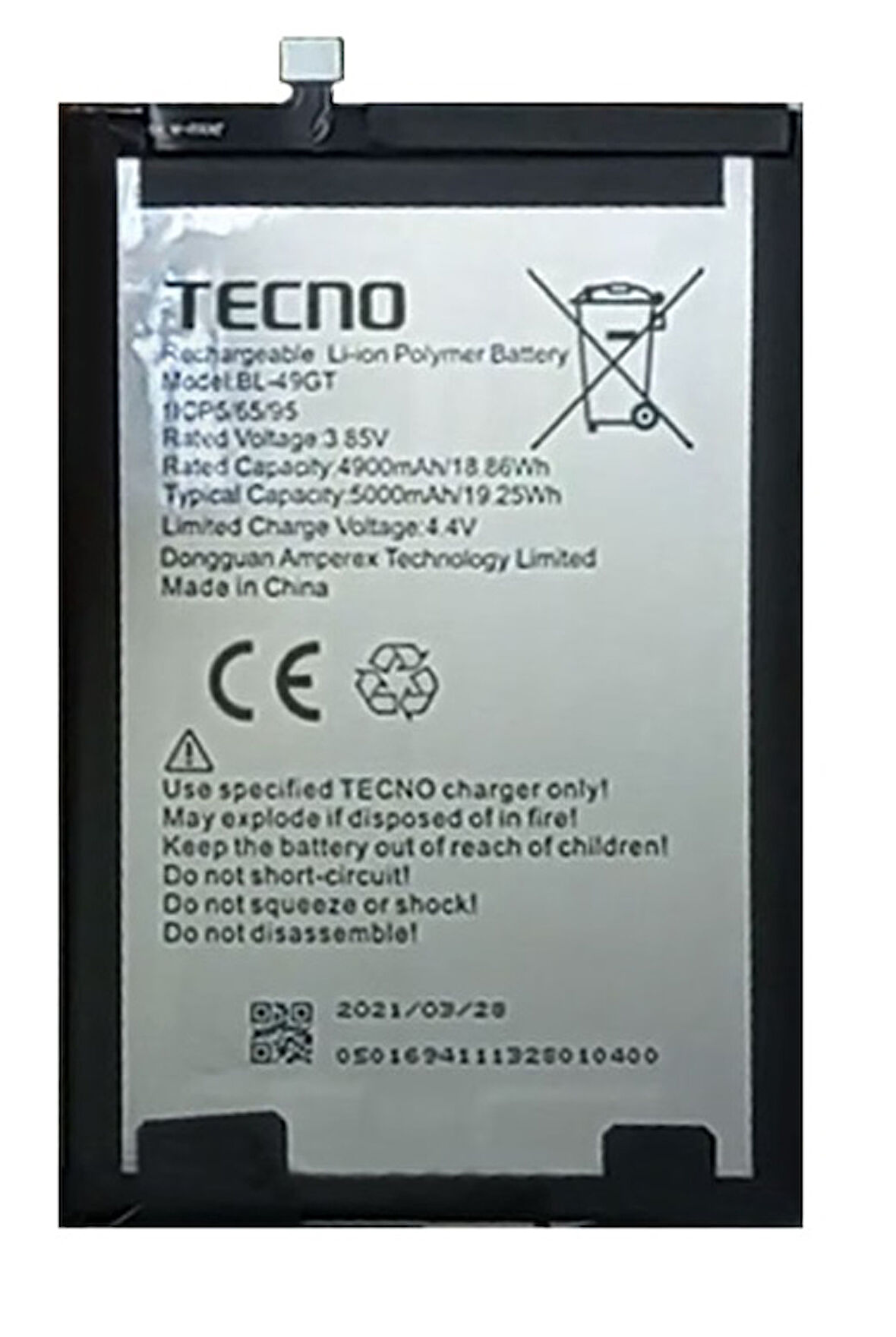 Tecno Camon 19 NEO Uyumlu Batarya Pil Sıfır Orijinal