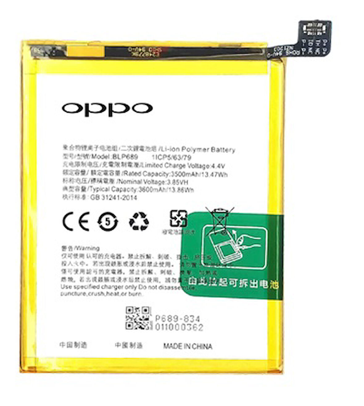 Oppo RX 17 NEO Uyumlu Batarya Pil Sıfır Orijinal