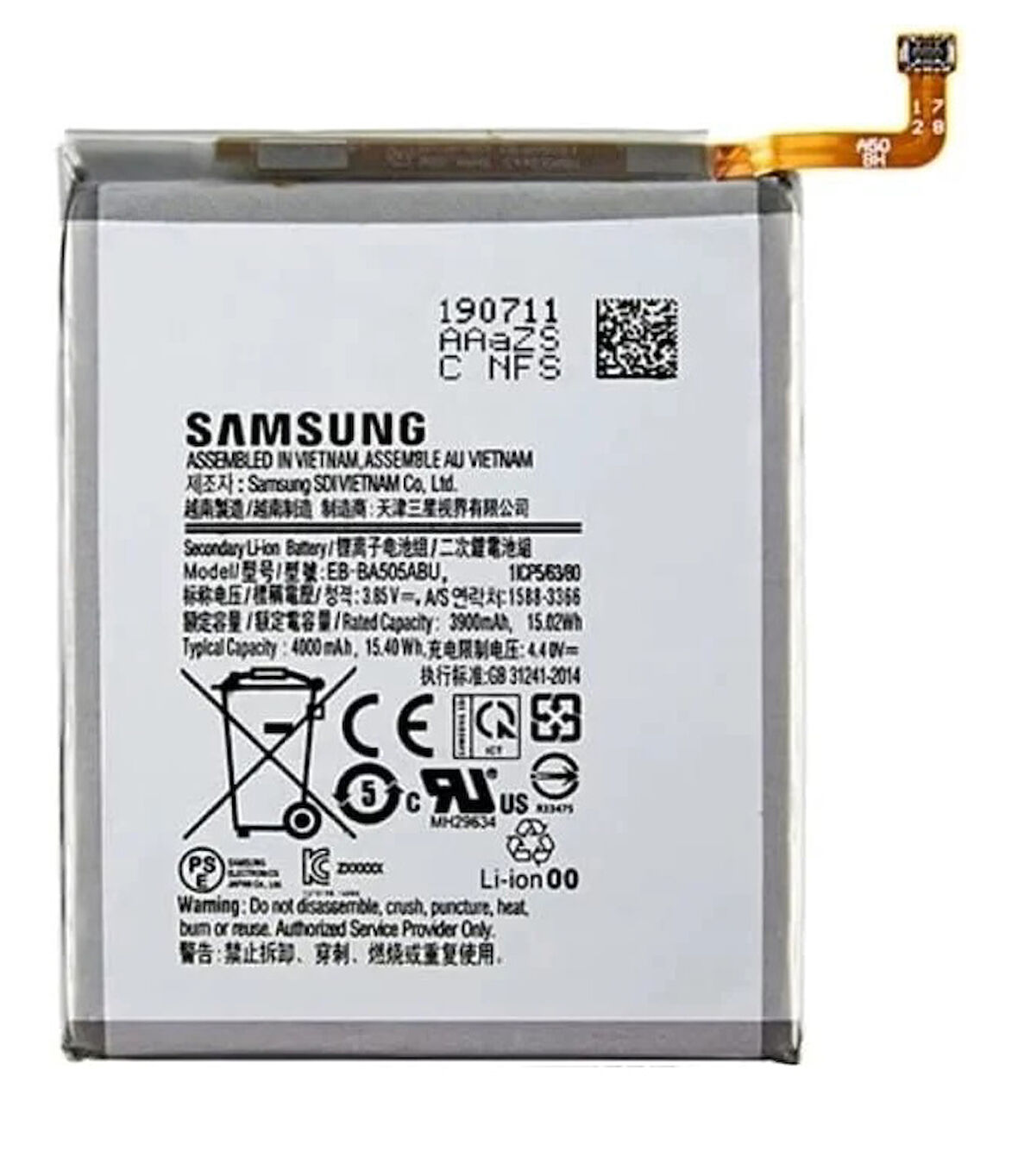 Samsung Galaxy A50 - SM-A505 Uyumlu Batarya Pil Sıfır Orijinal