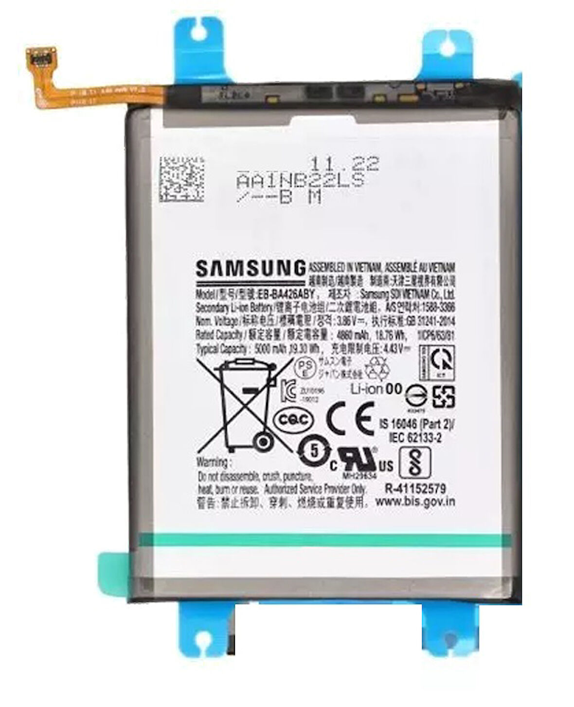 Samsung Galaxy A72 - SM-A725 Uyumlu Batarya Pil Sıfır Orijinal