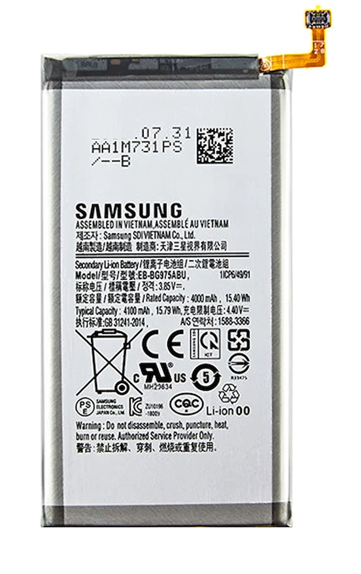 Samsung Galaxy SI0 PLUS - SM-G975 Uyumlu Batarya Pil Sıfır Orijinal