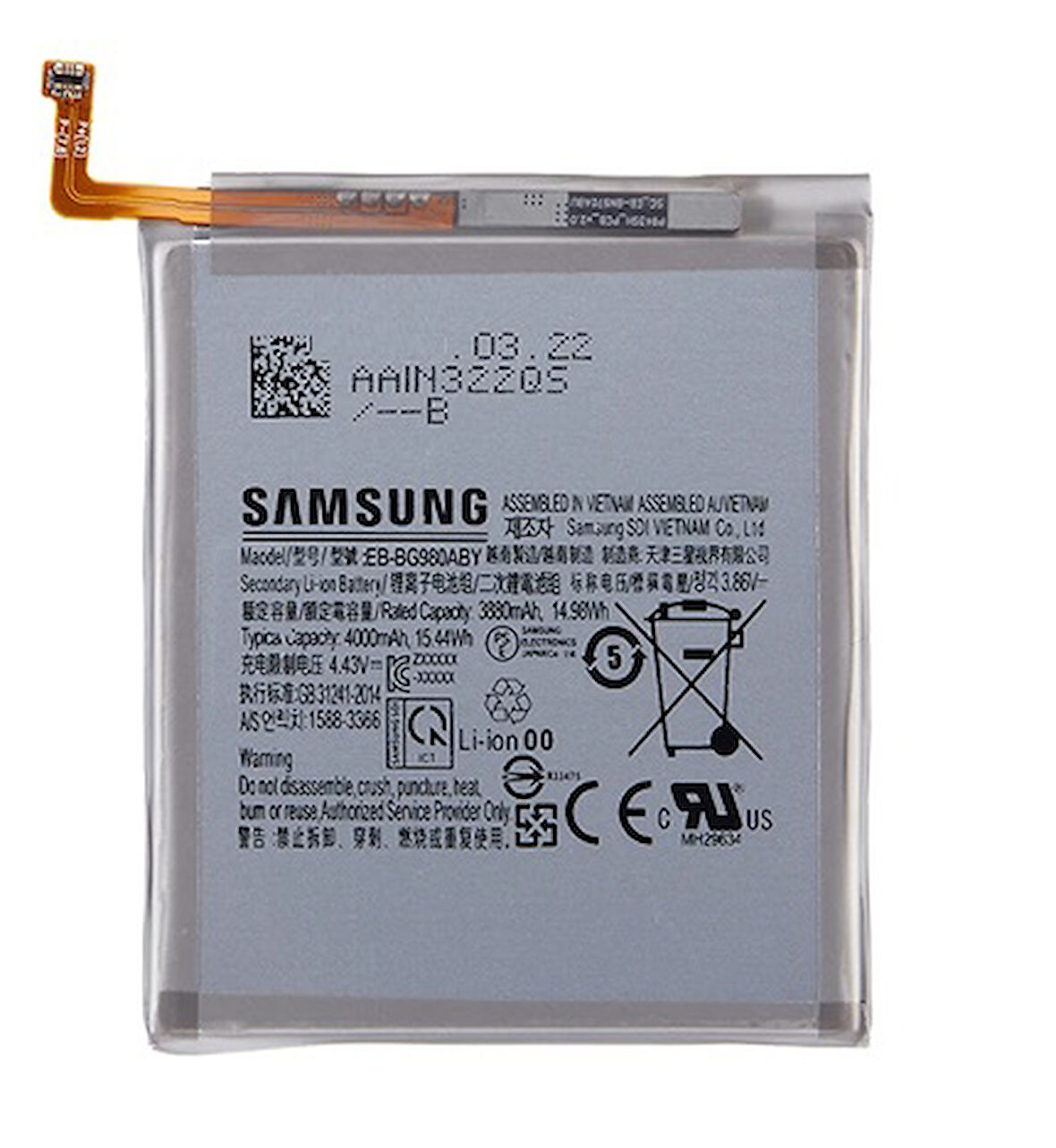 Samsung Galaxy S20 - SM-G980 Uyumlu Batarya Pil Sıfır Orijinal