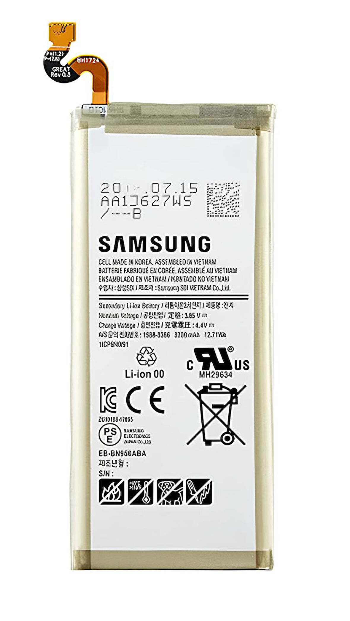 Samsung Galaxy NOTE 8 - SM-N950 Uyumlu Batarya Pil Sıfır Orijinal