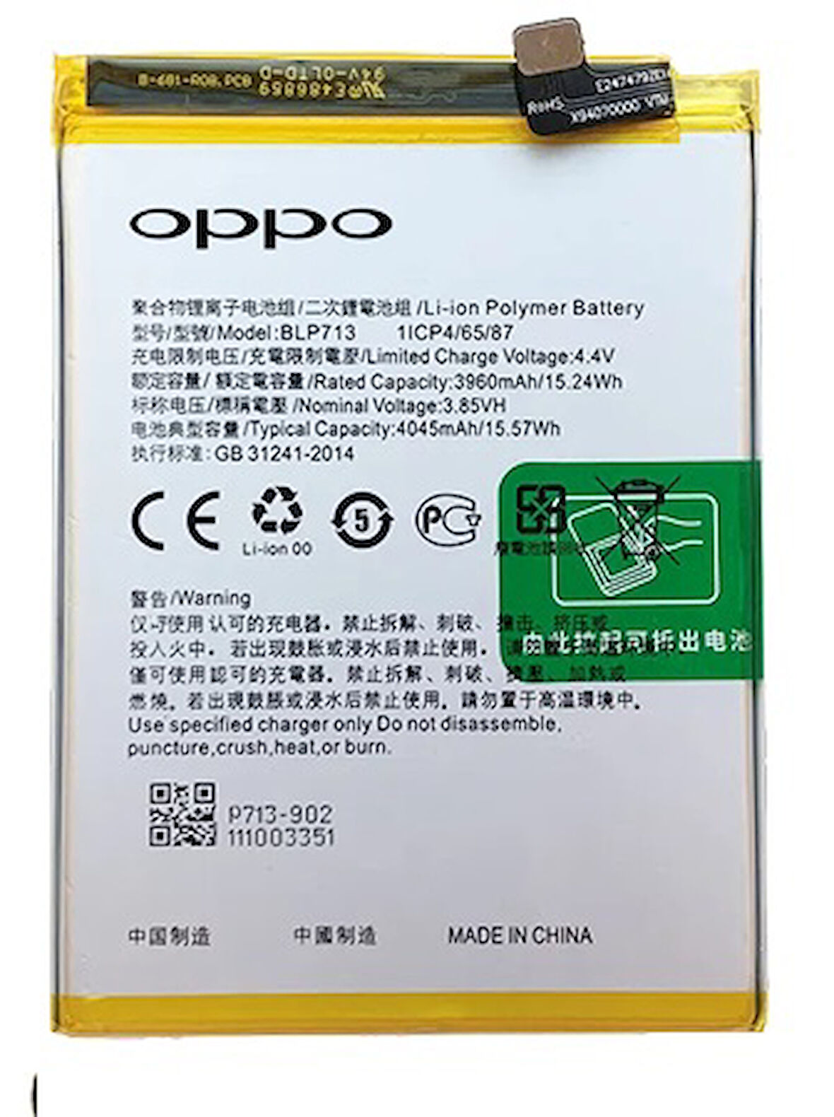 Oppo Realme 3 PRO - Blp713 - Uyumlu Batarya Pil Sıfır Orijinal