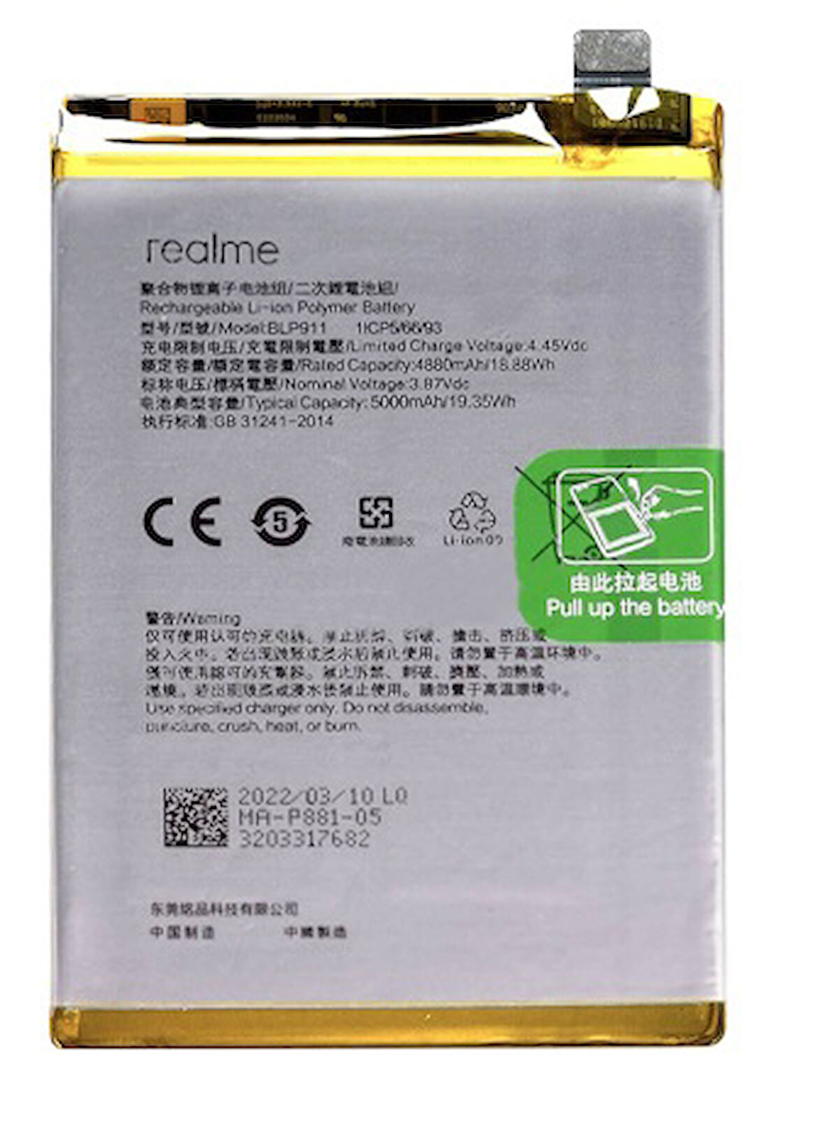 Oppo Realme 9 PRO -  Blp911 - Uyumlu Batarya Pil Sıfır Orijinal