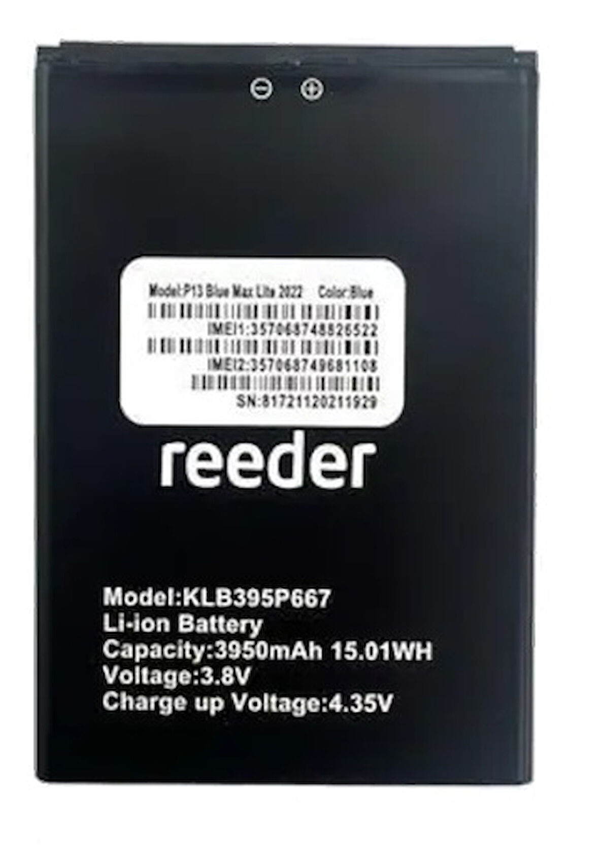 Reeder P13 Blue Max Lite 2022 Uyumlu Batarya Pil Sıfır Orijinal
