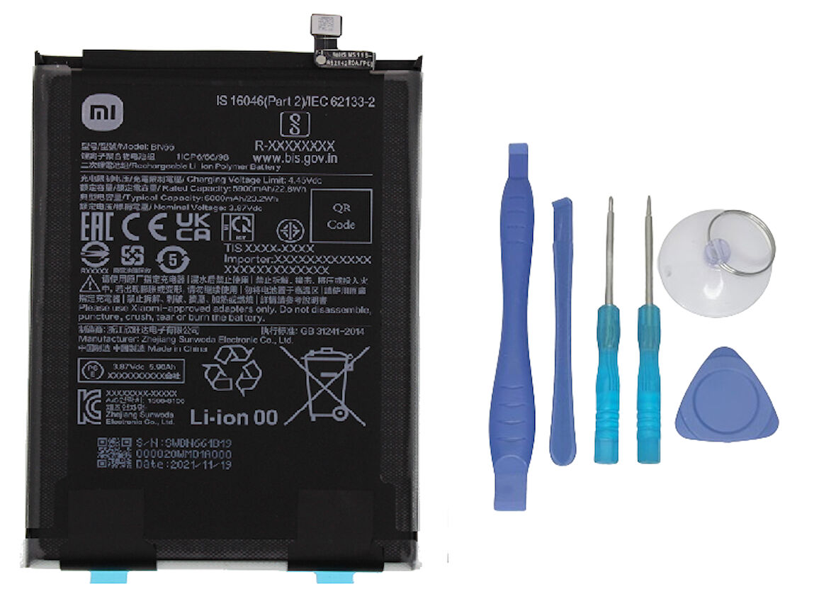 Xiaomi POCO C40 - BN 66 - Uyumlu Batarya Pil Sıfır Orijinal + TAMİR SETİ