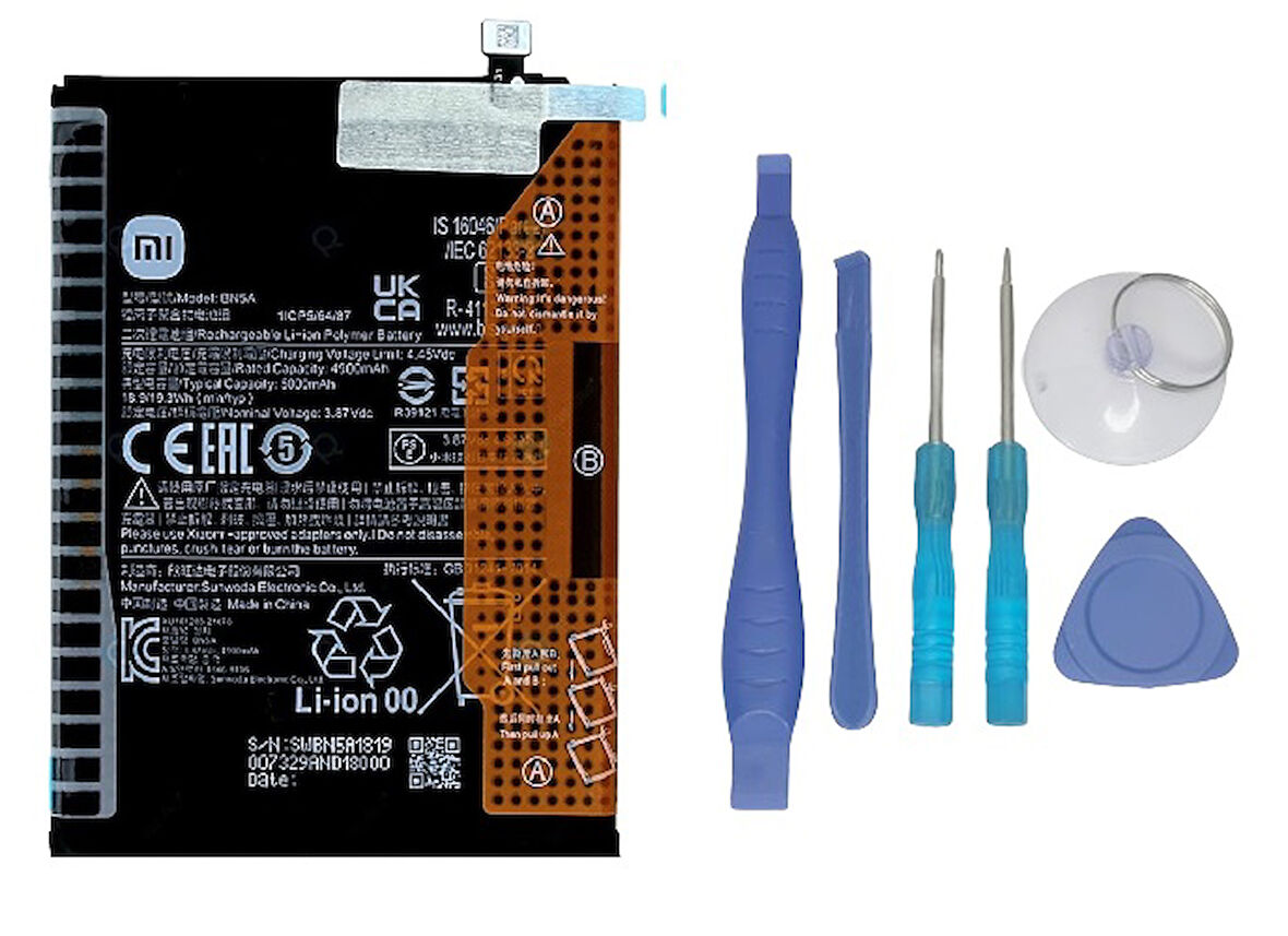 Xiaomi Redmi 10 - BN5A - Uyumlu Batarya Pil Sıfır Orijinal + TAMİR SETİ