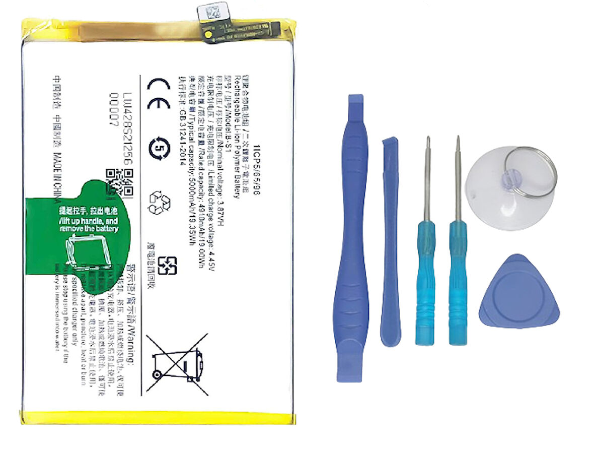 Vivo Y21S Uyumlu Batarya Pil Sıfır Orijinal + TAMİR SETİ