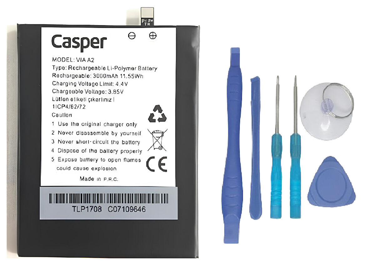 Casper Via A2 Uyumlu Batarya Pil Sıfır Orijinal + TAMİR SETİ