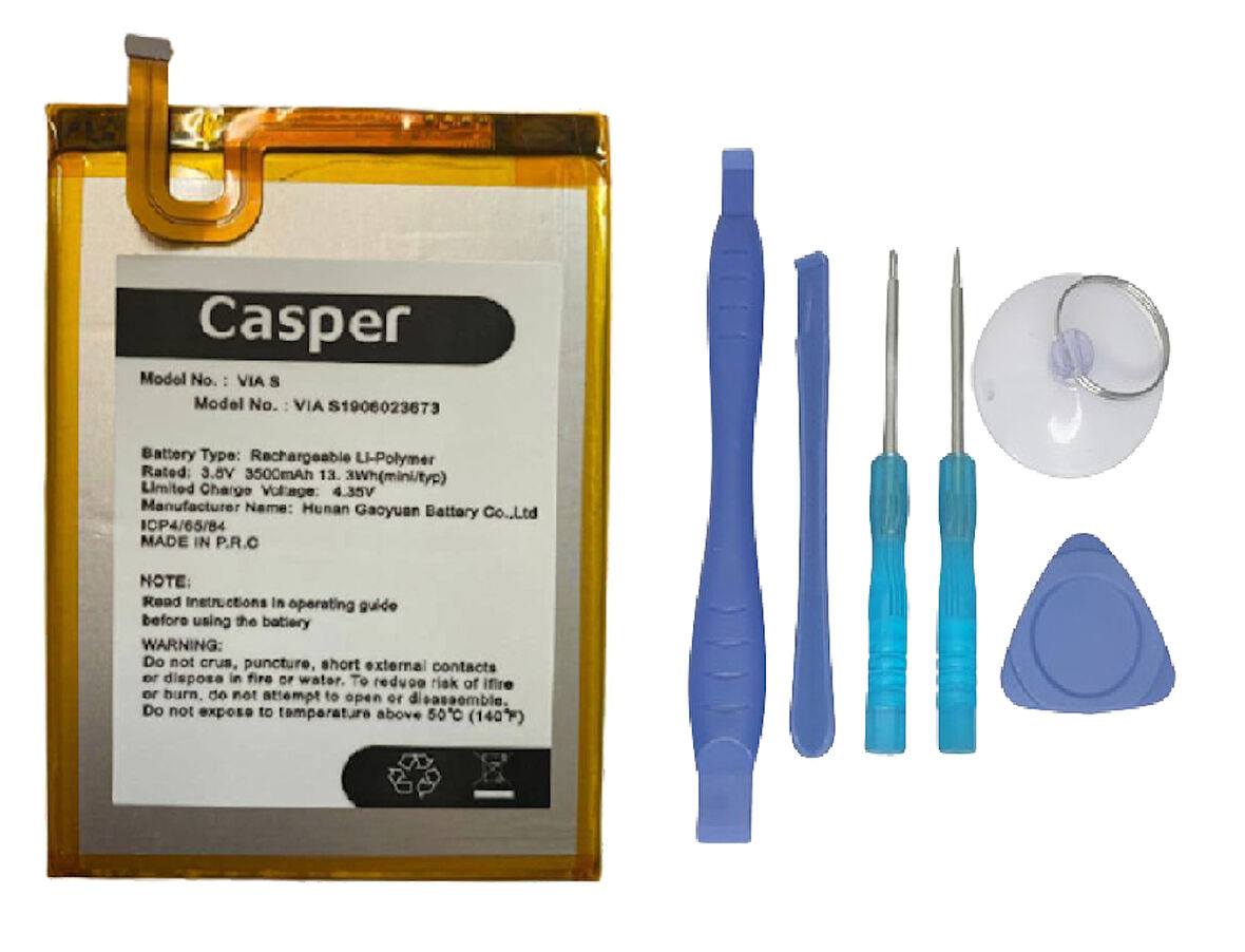 Casper Via S Uyumlu Batarya Pil Sıfır Orijinal + TAMİR SETİ