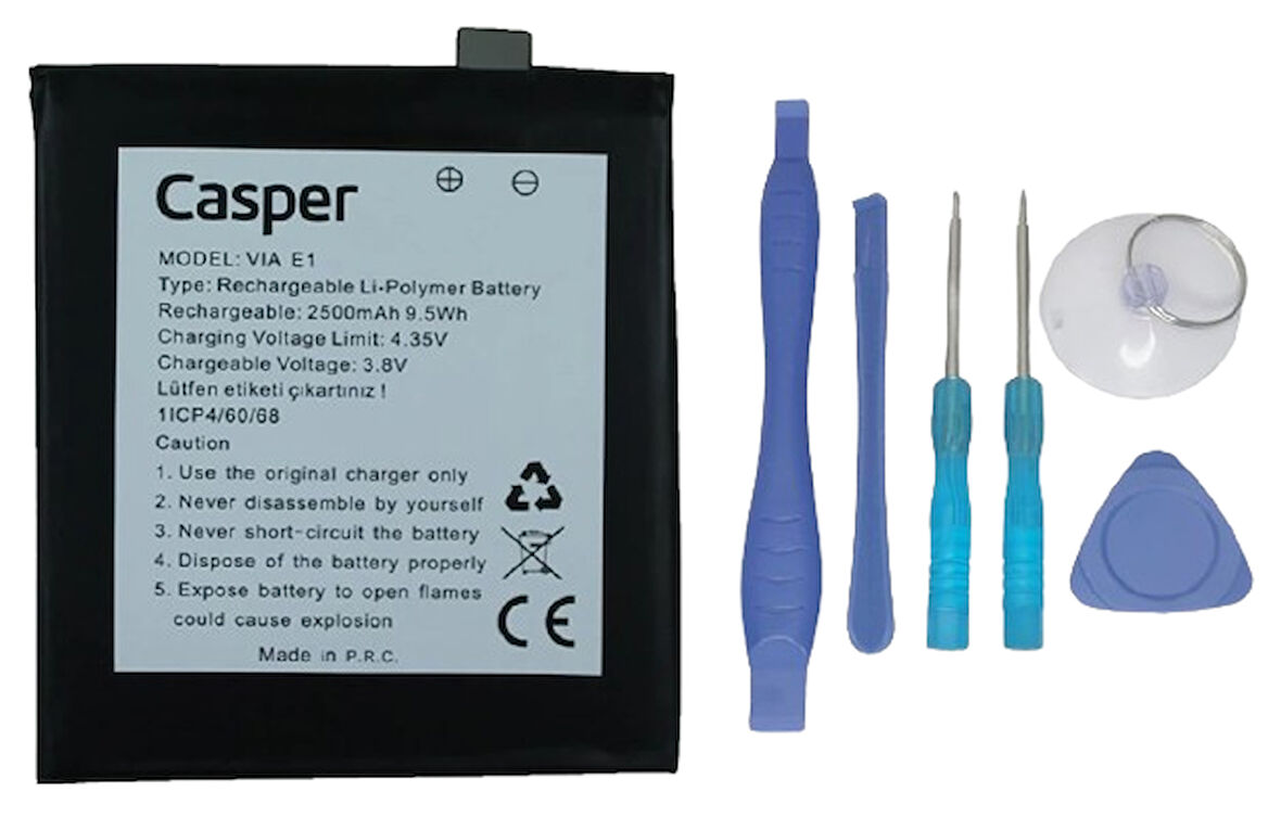 Casper Via E1 Uyumlu Batarya Pil Sıfır Orijinal + TAMİR SETİ