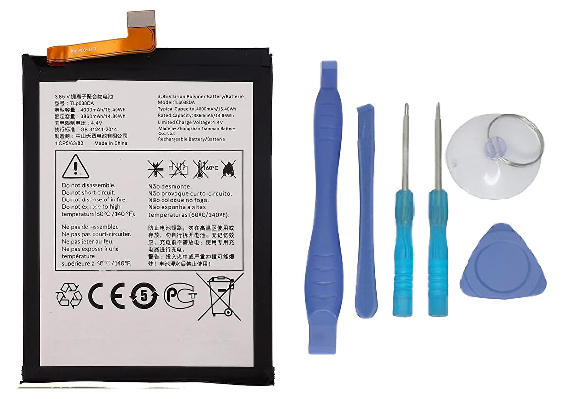 Tcl 20E Uyumlu Batarya Pil Sıfır Orijinal + TAMİR SETİ