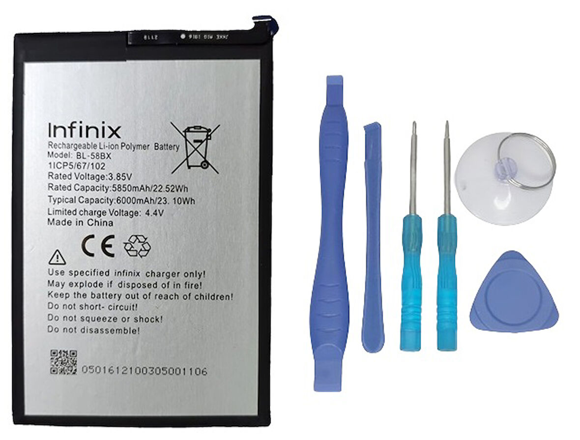 Infinix HOT 9 PLAY Uyumlu Batarya Pil Sıfır Orijinal + TAMİR SETİ