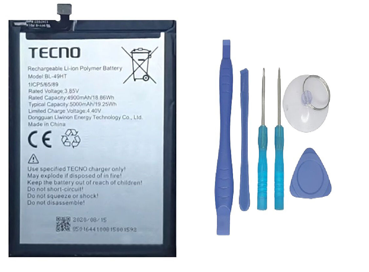 Tecno Spark 6 Uyumlu Batarya Pil Sıfır Orijinal + TAMİR SETİ