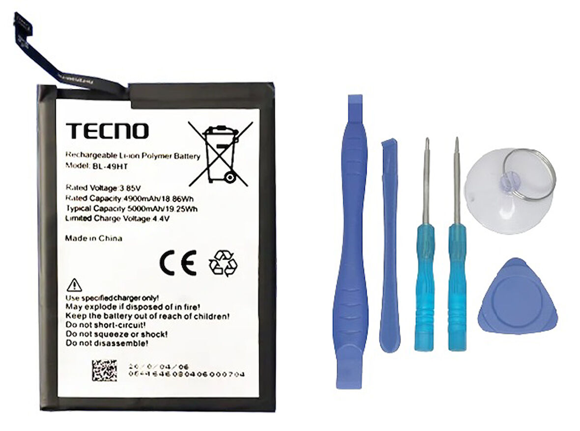 Tecno Camon 16 Uyumlu Batarya Pil Sıfır Orijinal + TAMİR SETİ