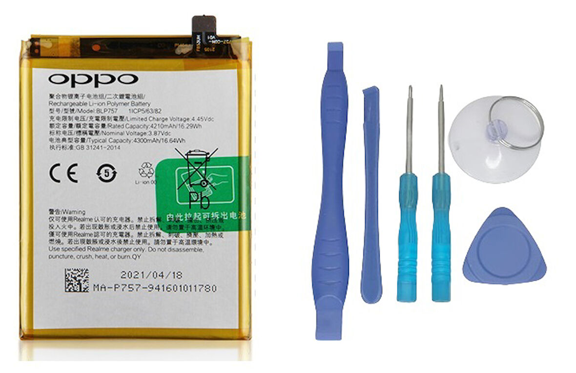 Oppo Realme 6i - Blp757 - Uyumlu Batarya Pil Sıfır Orijinal + TAMİR SETİ