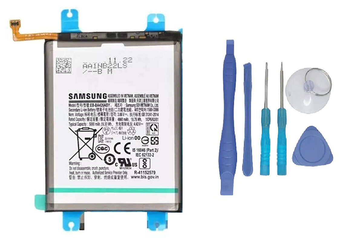 Samsung Galaxy M22 - SM-M225 Uyumlu Batarya Pil Sıfır Orijinal + TAMİR SETİ