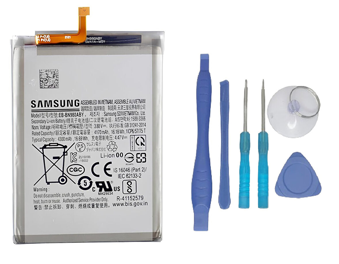 Samsung Galaxy NOTE 20 - SM-N980 Uyumlu Batarya Pil Sıfır Orijinal + TAMİR SETİ