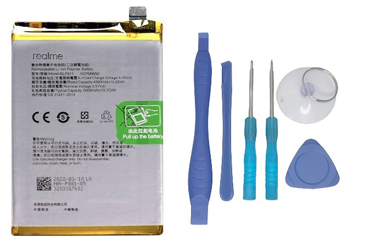 Oppo Realme 9 PRO -  Blp911 - Uyumlu Batarya Pil Sıfır Orijinal + TAMİR SETİ