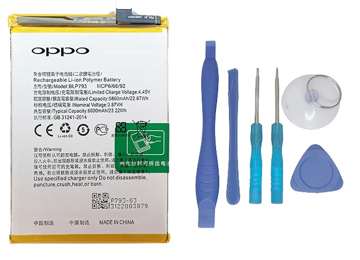 Oppo Realme C25 - Blp793 Uyumlu Batarya Pil Sıfır Orijinal + TAMİR SETİ