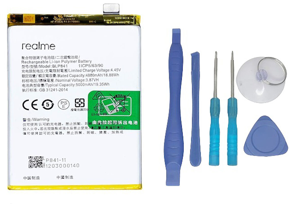 Oppo Realme Q3S - Blp841 Uyumlu Batarya Pil Sıfır Orijinal + TAMİR SETİ