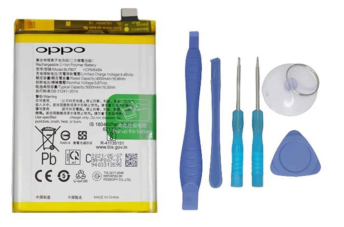 Oppo Realme Q2 - Blp807 - Uyumlu Batarya Pil Sıfır Orijinal + TAMİR SETİ