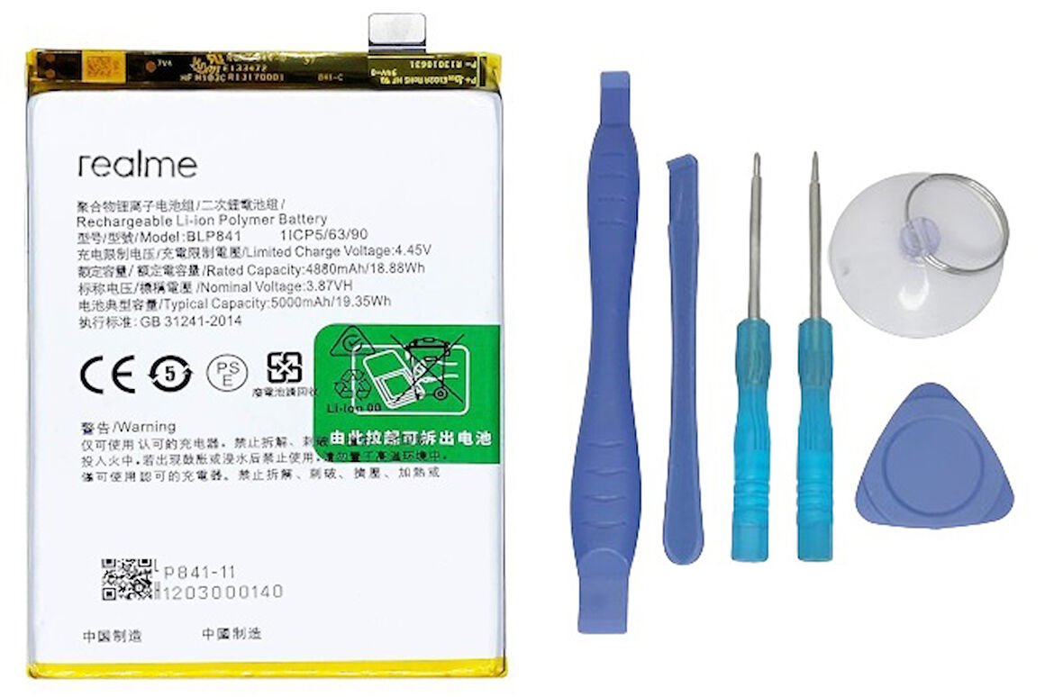 Oppo Realme Q3i 5g - Blp841 - Uyumlu Batarya Pil Sıfır Orijinal + TAMİR SETİ
