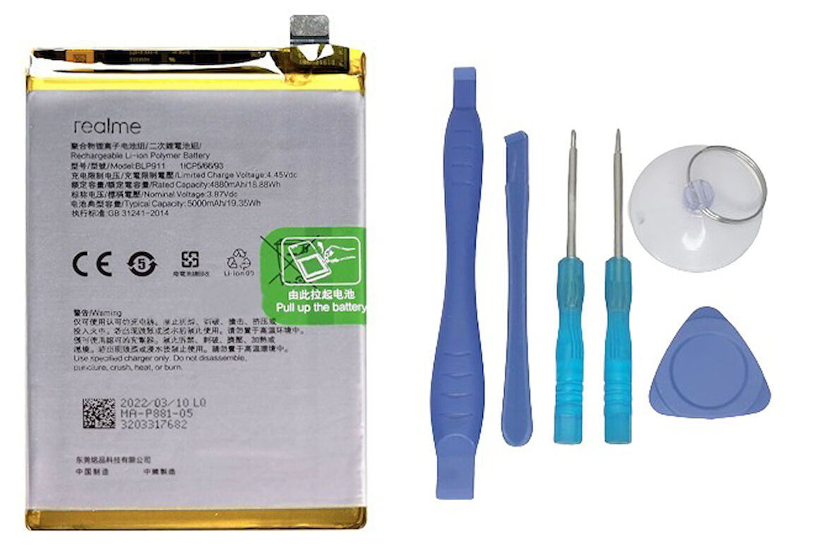 Oppo Realme V25 - Blp911 - Uyumlu Batarya Pil Sıfır Orijinal + TAMİR SETİ