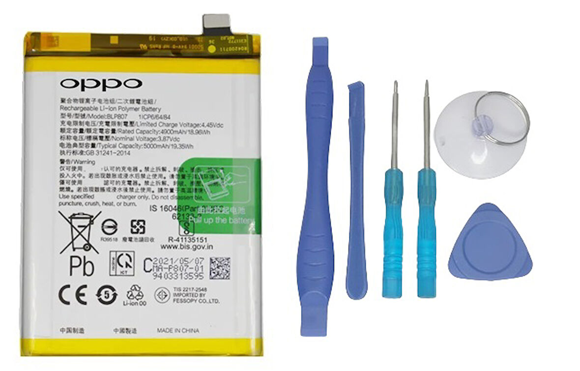 Oppo Realme Narzo 30 Pro 5g - Blp807 Uyumlu Batarya Pil Sıfır Orijinal + TAMİR SETİ