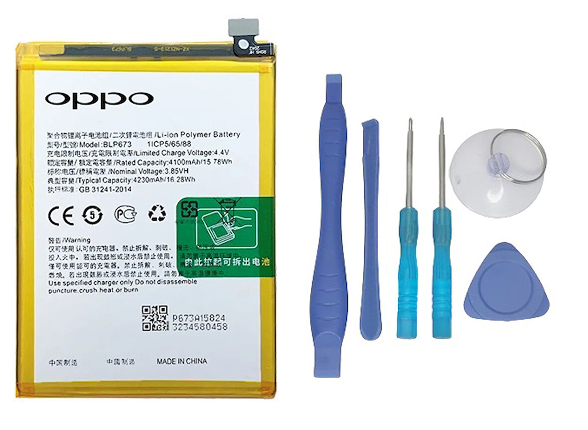 Oppo A3s - BLP673 - Uyumlu Batarya Pil Sıfır Orijinal + TAMİR SETİ